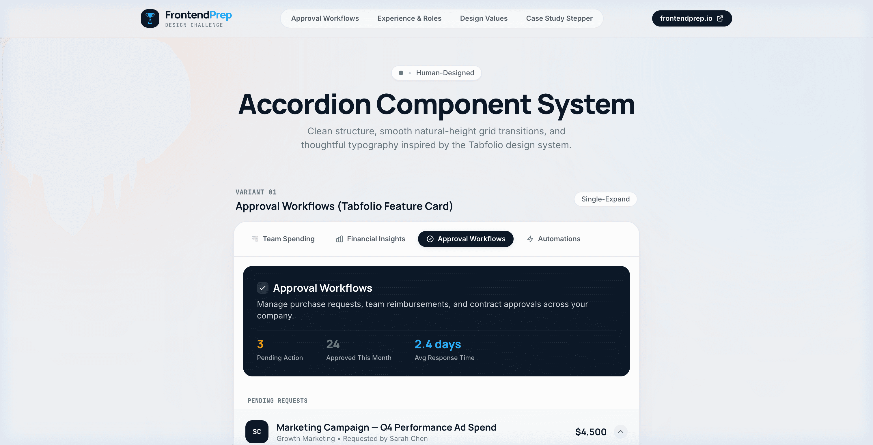 Accessible Accordion Component