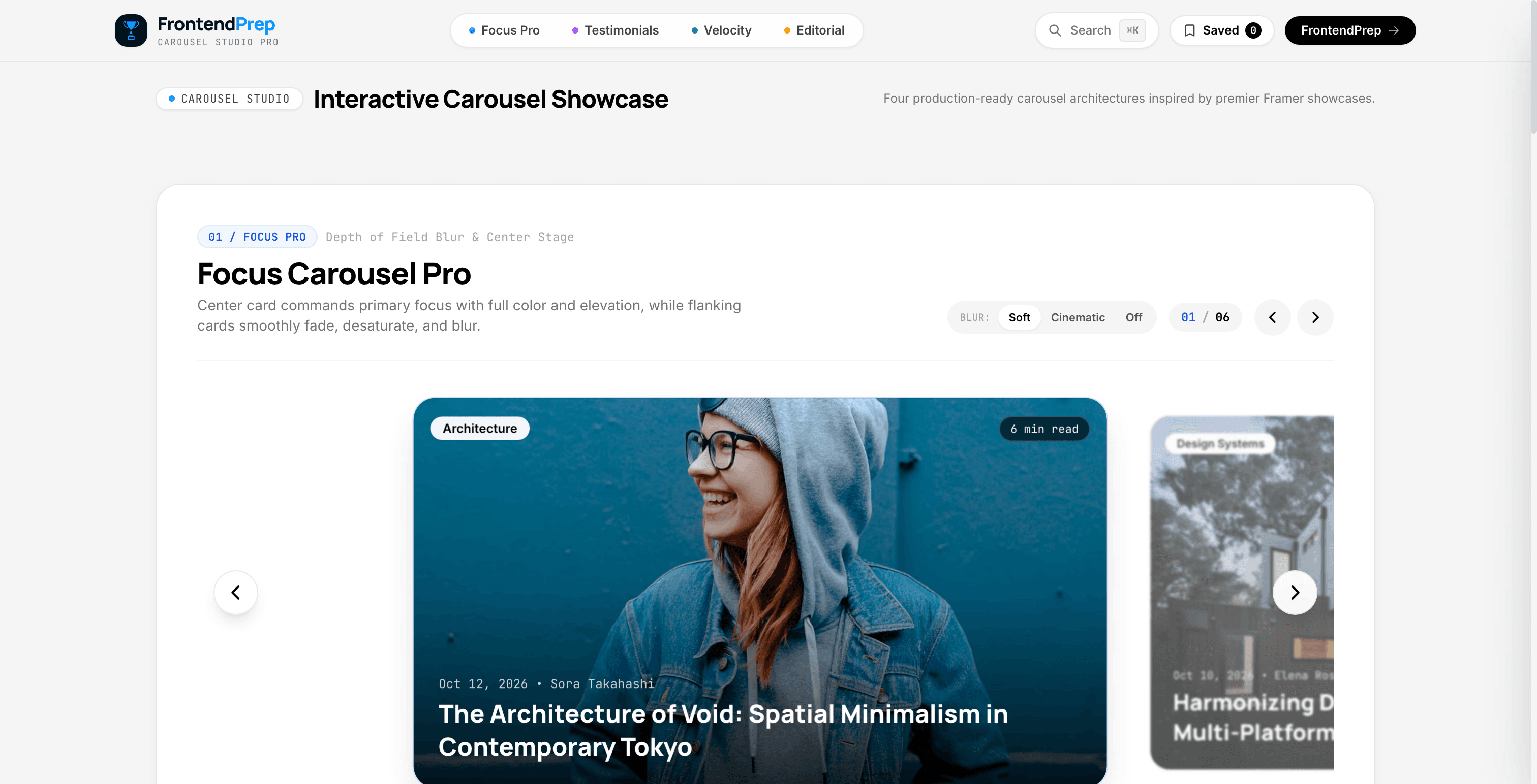 Advanced Multi-Carousel & Kinetic Motion Suite