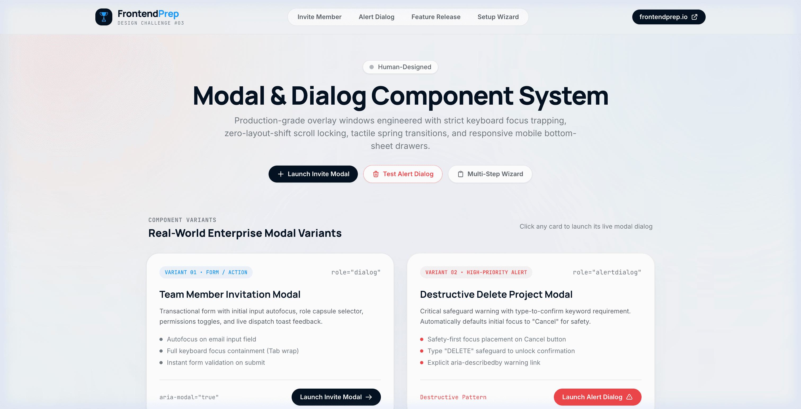 Accessible Modal & Dialog System