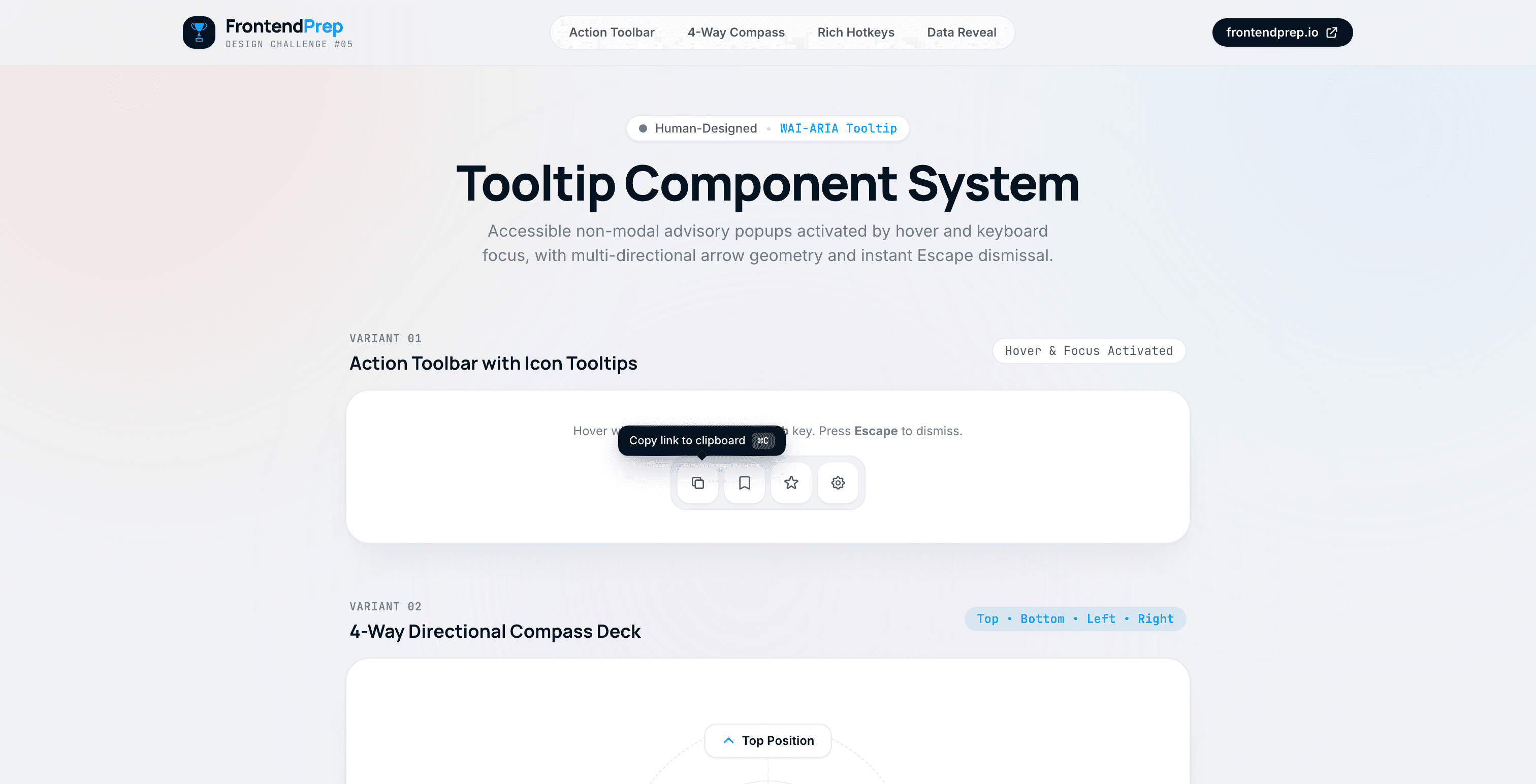 Tooltip UI Component System